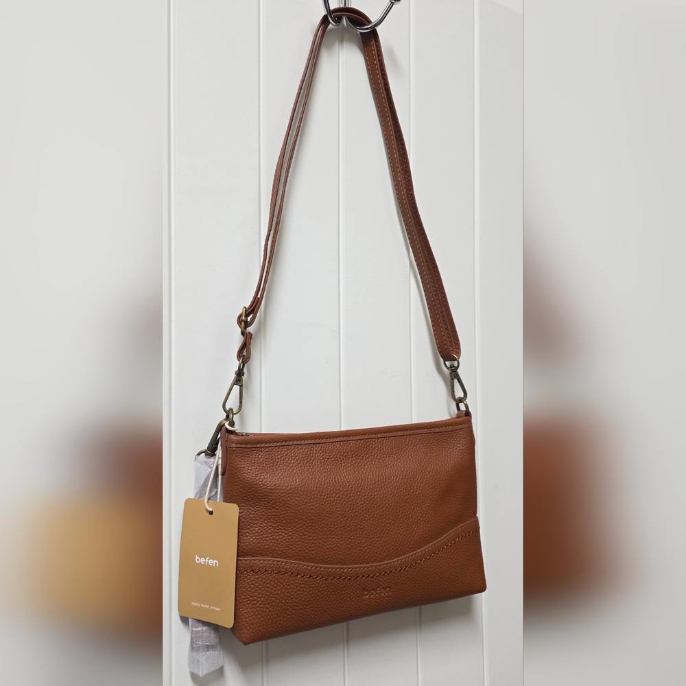 BEFEN Leather Crossbody/Clutch/WRISTLET RFID Bag NWT